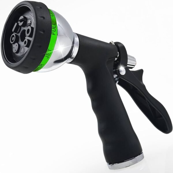 Best Garden Hose Nozzle (HIGH Pressure Technology) – 8 Way Spray Pattern