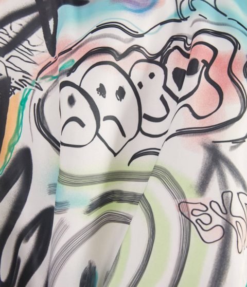 Oversized Printed Bomber Jacket - Image 2