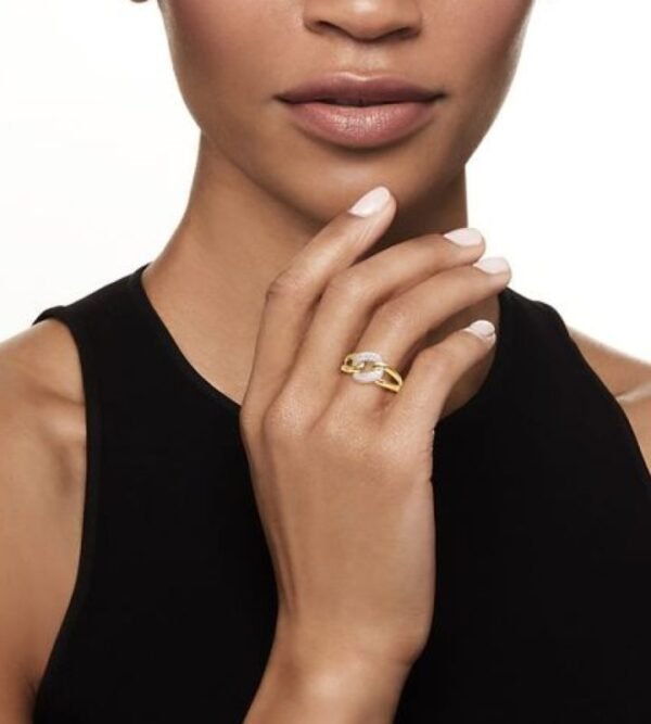 Evil Eye Crystal Stackable Charm Ring - Image 1