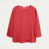 Buttoned Shoulder T-Shirt
